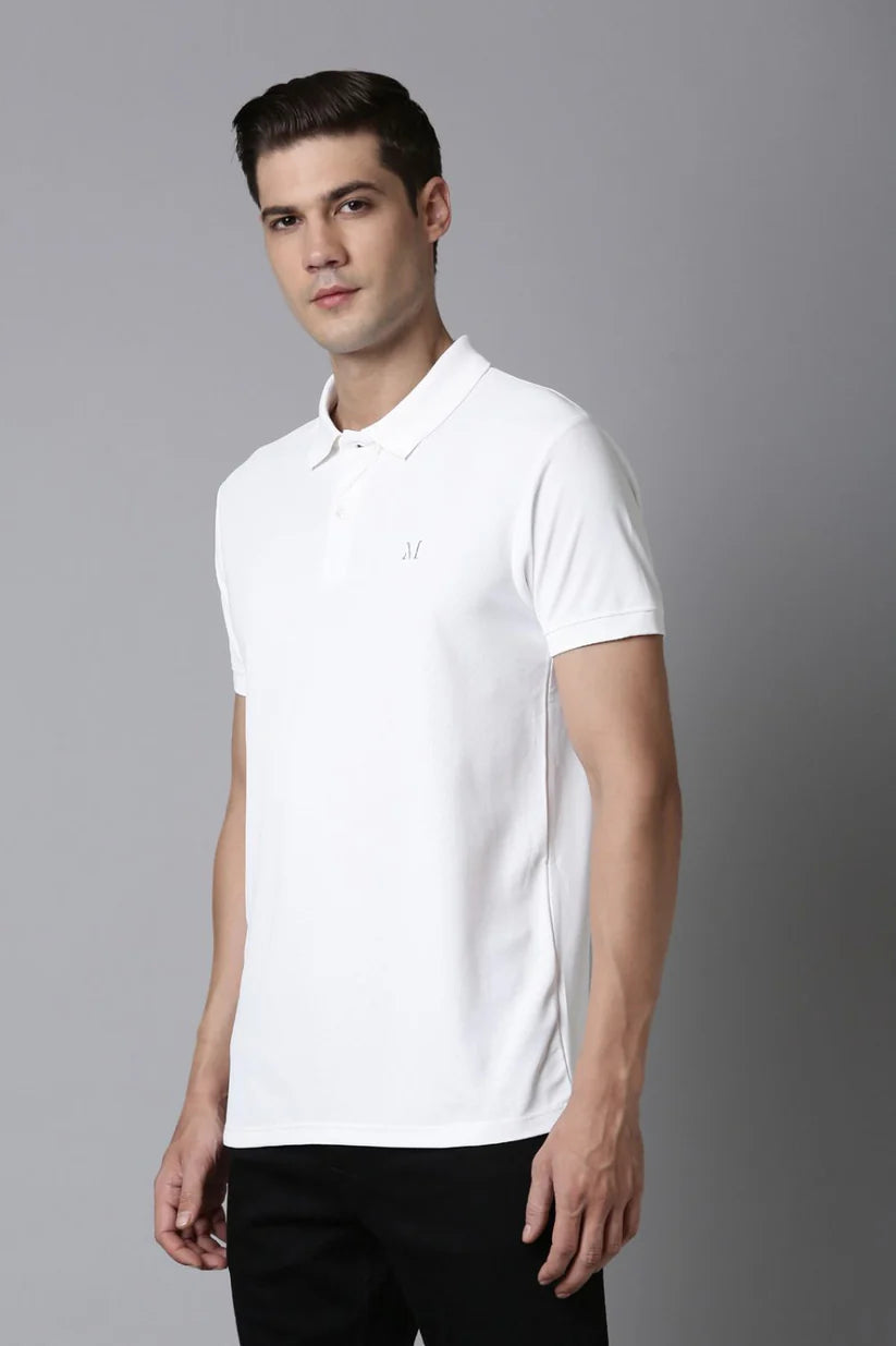 Men Polo Shirt 595 (White MaxZone)