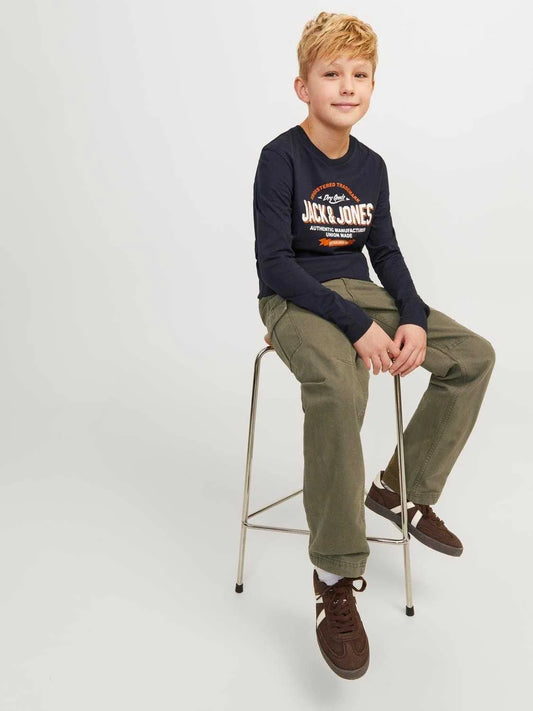 J&J Junior - JPSTKANE JJBARKLEY CARGO PANT NOOS JNR OLIVE