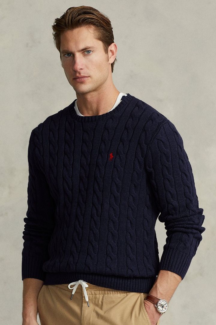 Mens navy sweater hotsell