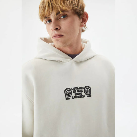 P&B Offline lUXURY Beige Fleece Hoodie