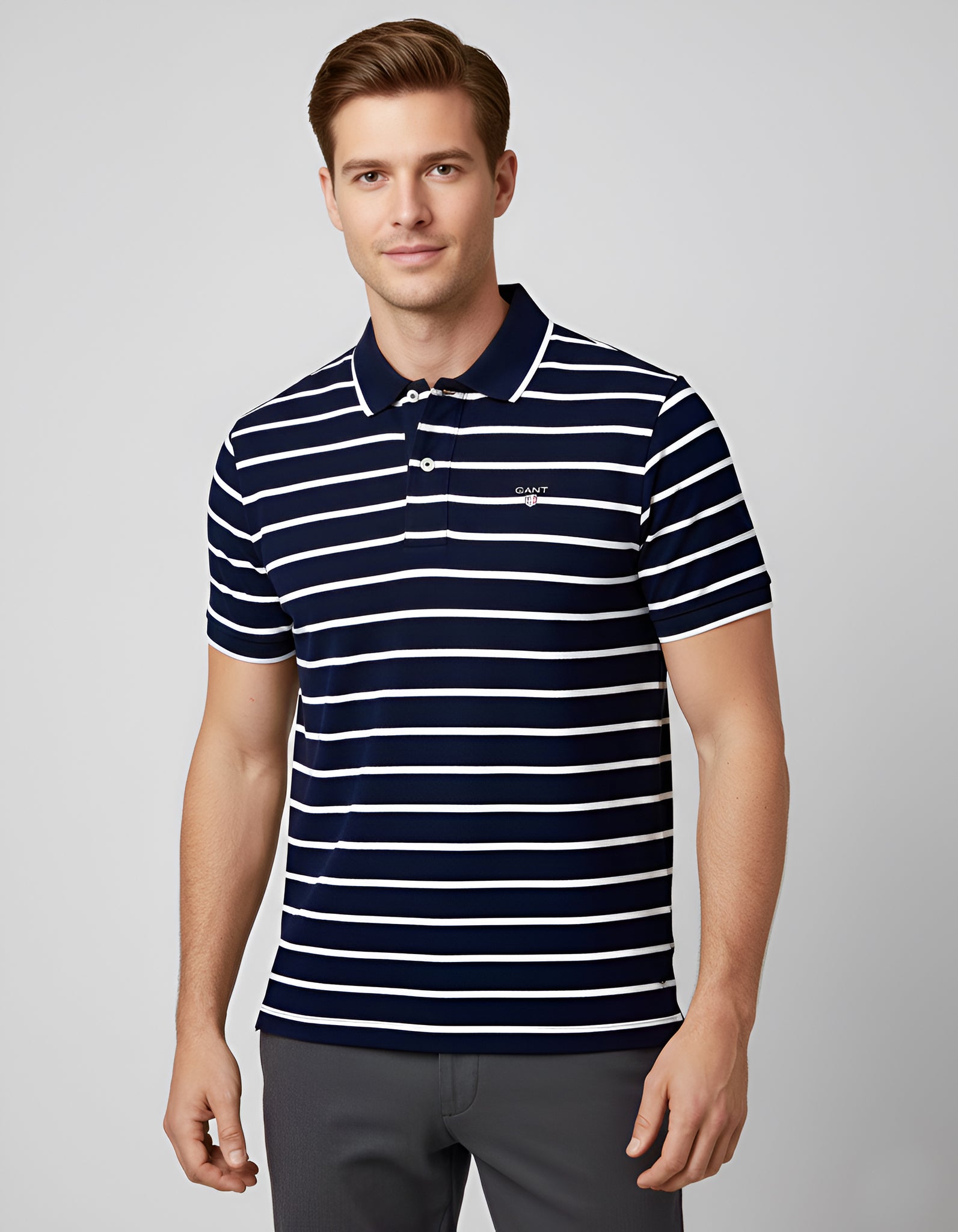 Men Polo Shirt 408 Navy Blue