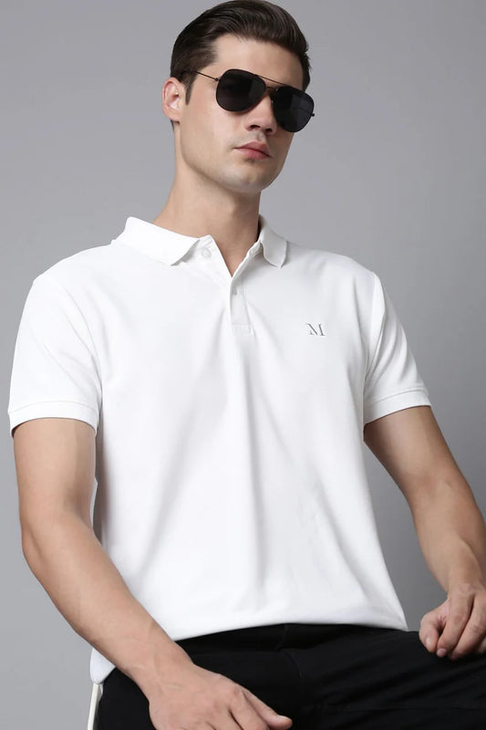Men Polo Shirt 595 (White MaxZone)