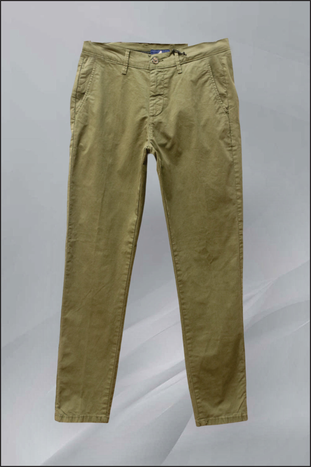 Men Cotton Regular Fit Pant 04 (Green )