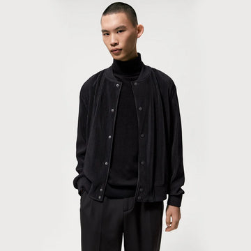 PLEATED AVIATOR JACKET ZR (BLACK) 02