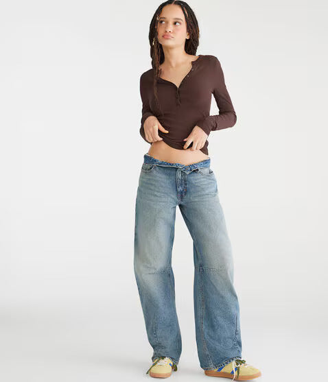 Aeropostal - Low-Rise Baggy Barrel Jean 01003