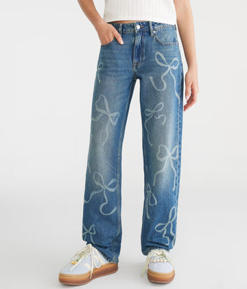 AeroPostal - Low-Rise Baggy Bows Jean 01017
