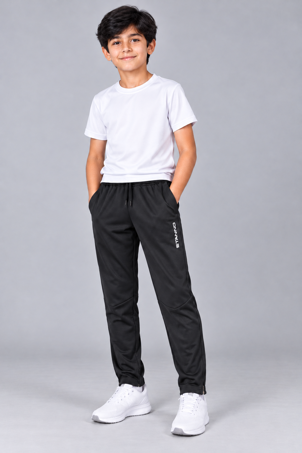 Kids Black Athletic Trousers