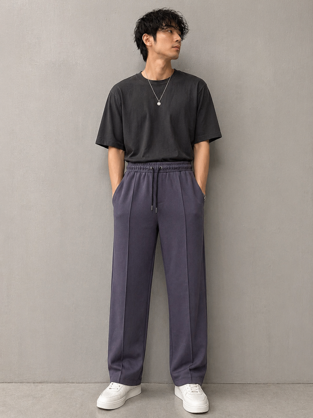 Midnight Purple Men Trousers p&b