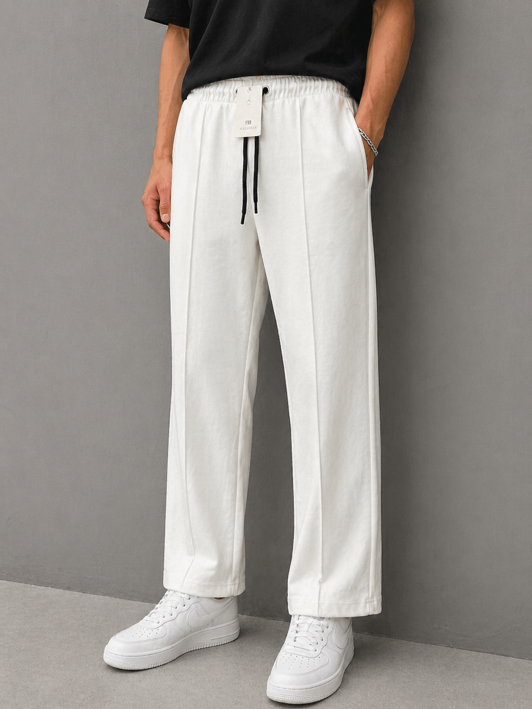 Men’s Classic White Trousers p&b