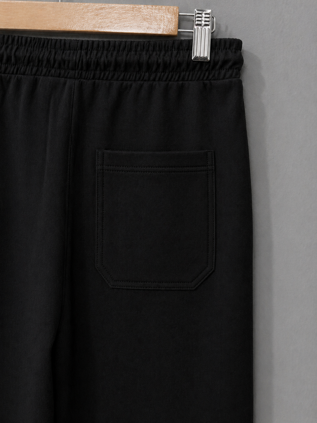 Jet Black Double Stitch Trousers bsk