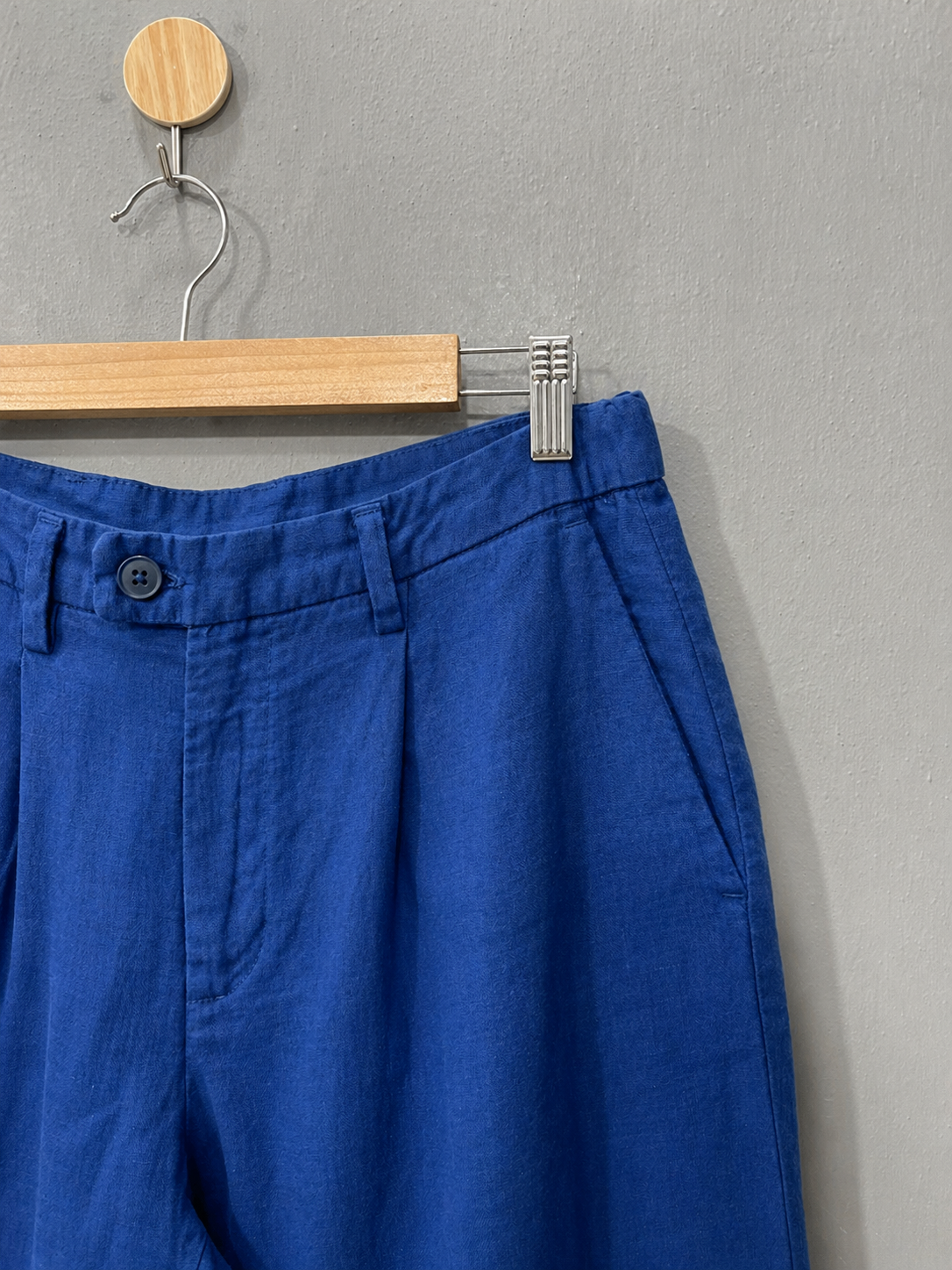 Men Dark blue linen pant
