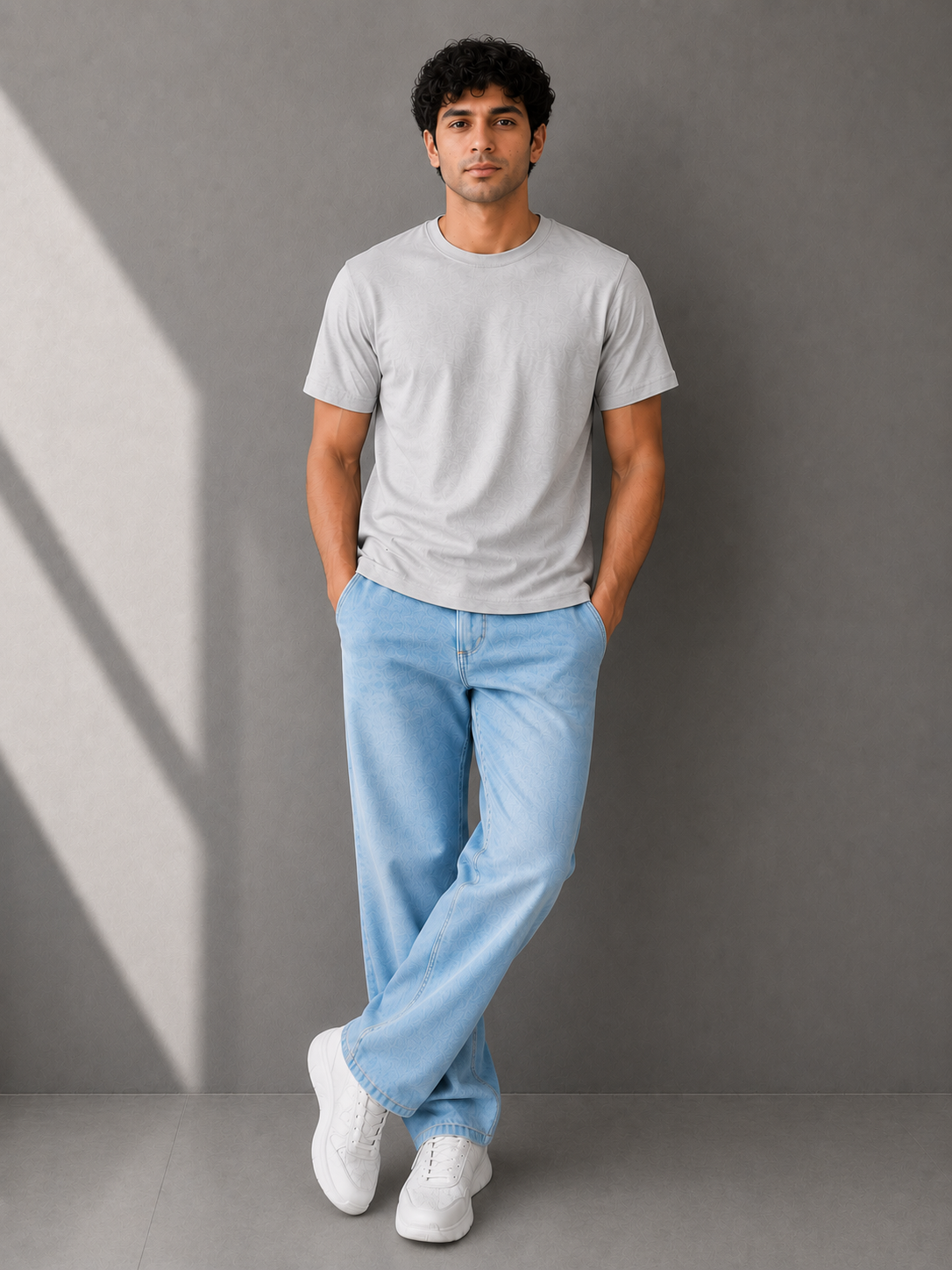 Minimal Grey Cotton Tee
