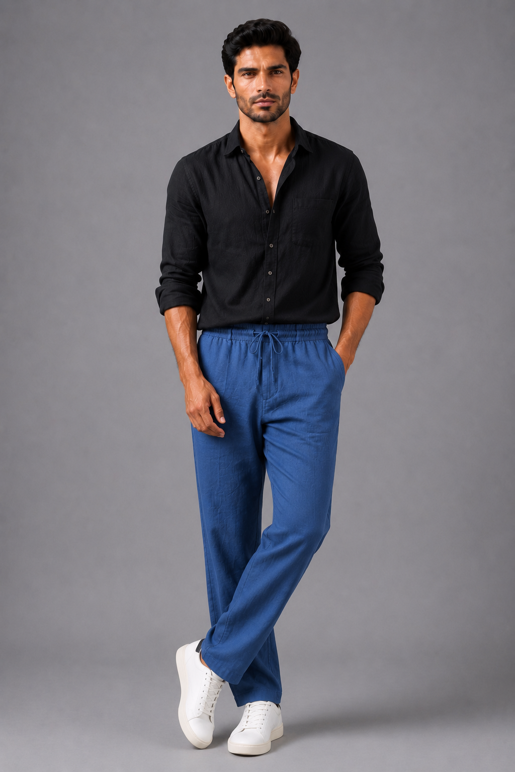 Relaxed Fit Linen Trousers