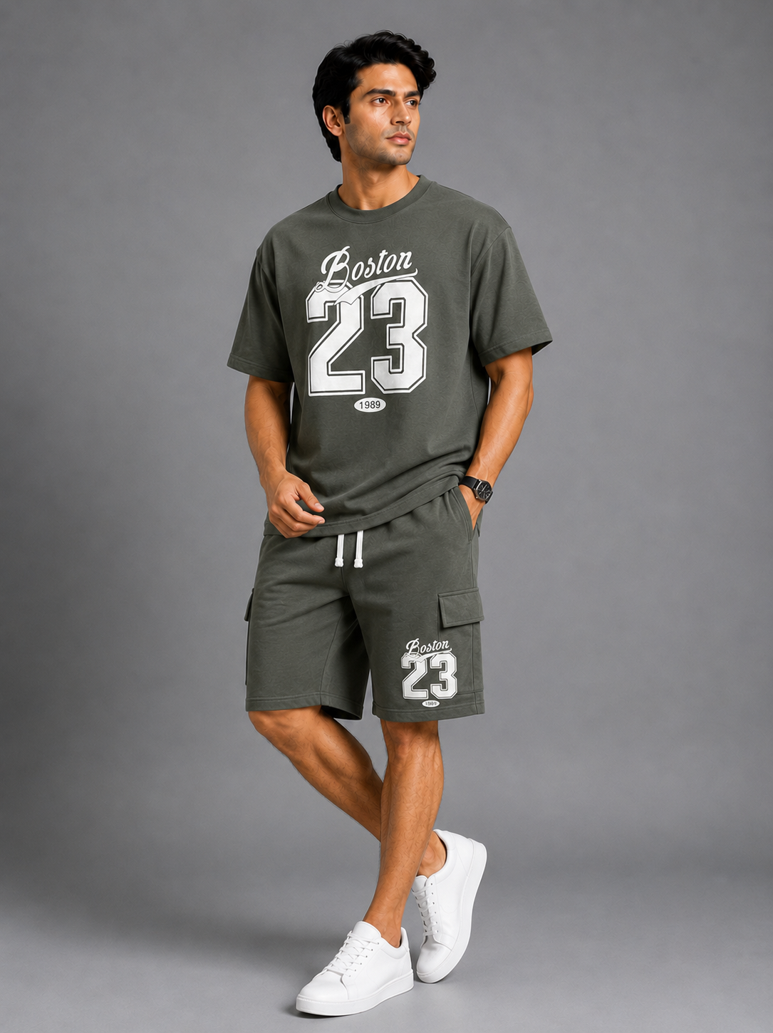 Men Casual Cargo Tracksuit