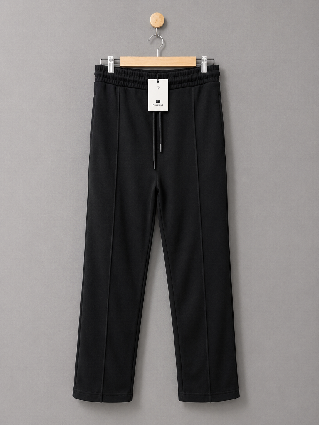 Jet Black Double Stitch Trousers bsk
