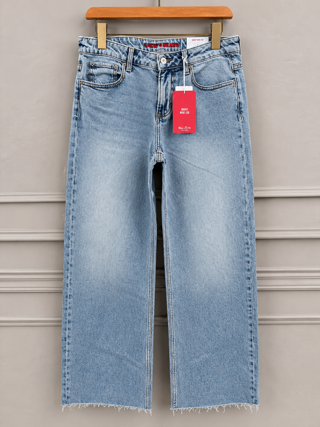 Light Wash Baggy Wide-Leg Jeans