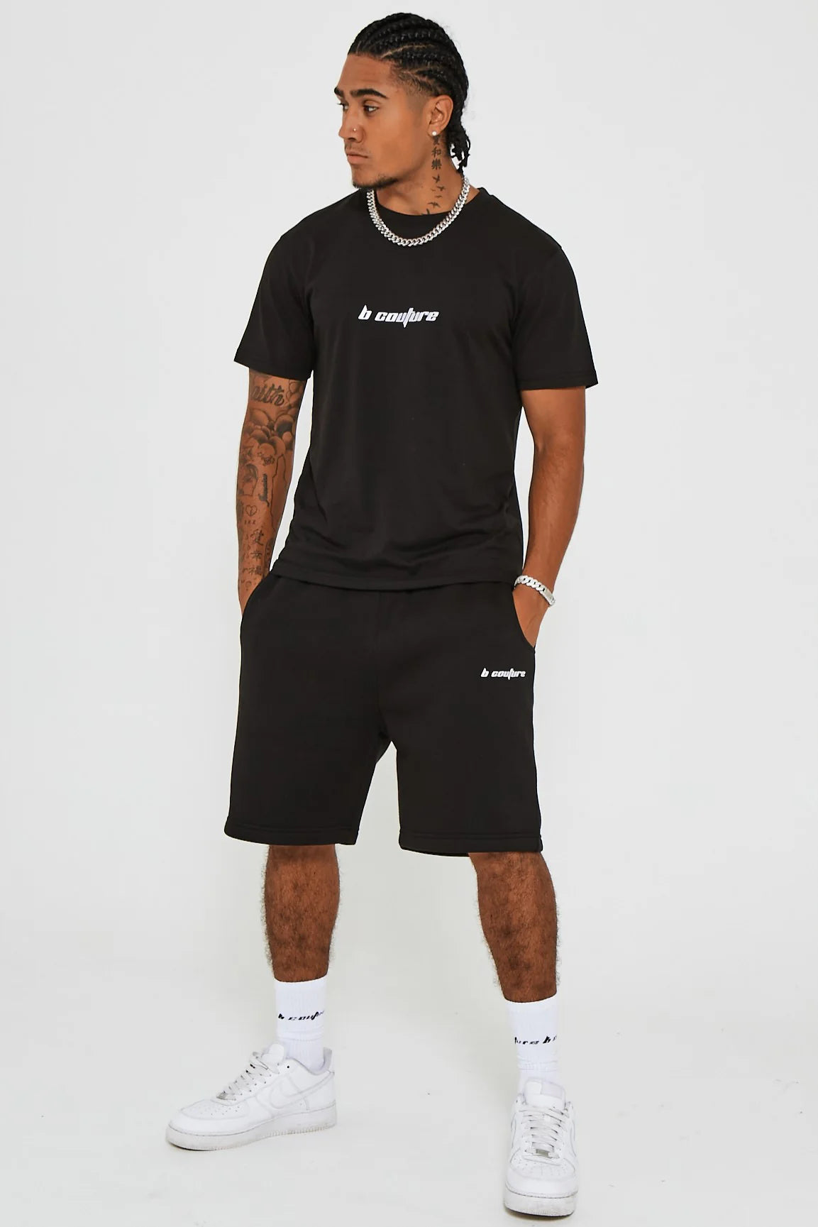 Finchley Road Fleece Short Set - Black