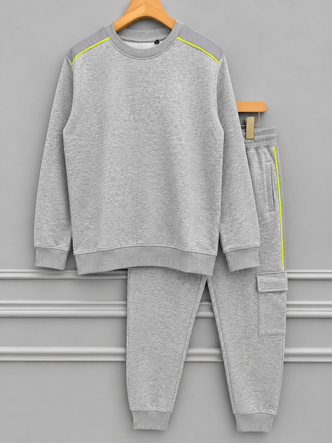 Men’s Contrast Panel Sweatshirt Set