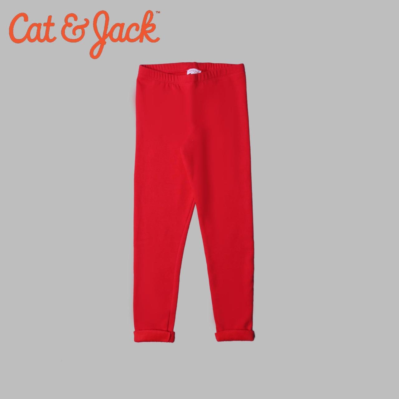 RED PLAIN FLEECE WARM LEGGING TROUSER