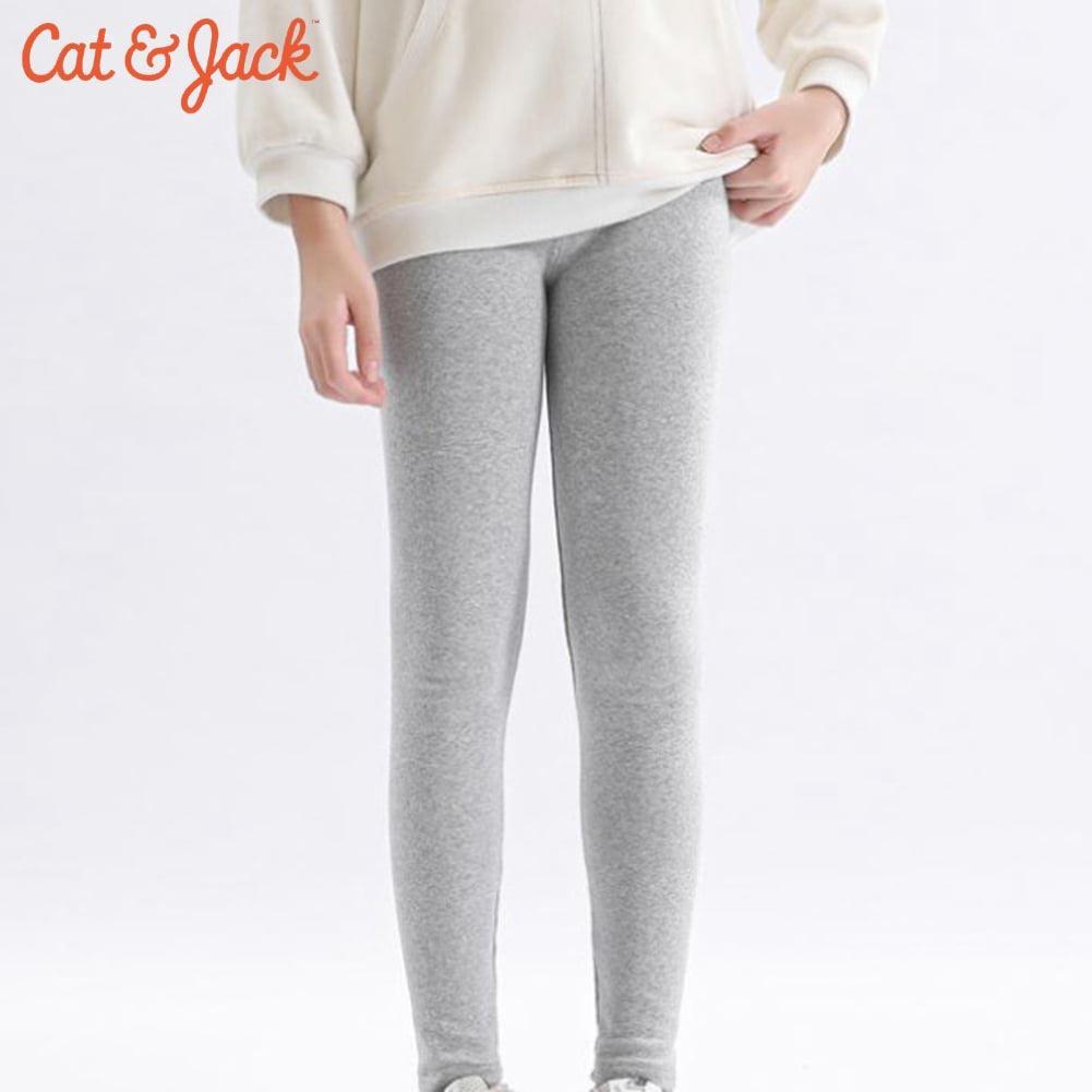 HAZEL GREY PLAIN FLEECE WARM LEGGING TROUSER