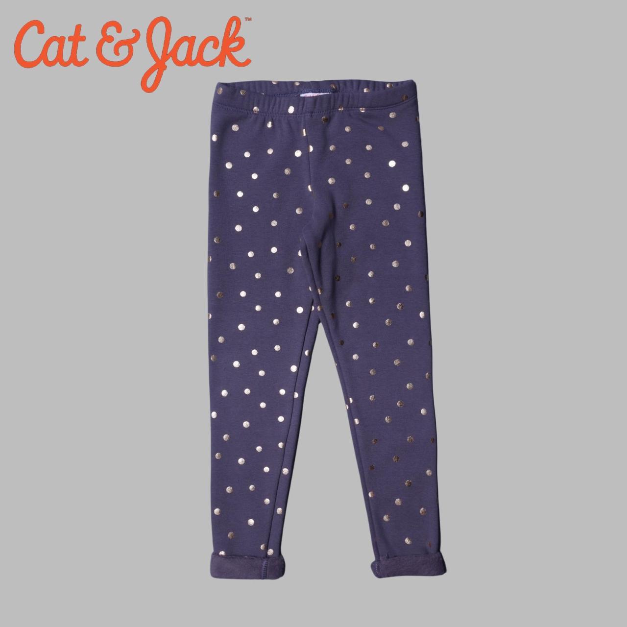 GREY POLKA DOTS FOIL PRINTED FLEECE WARM LEGGING TROUSER