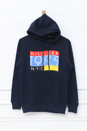 Mens Hoodie - Navy Blue