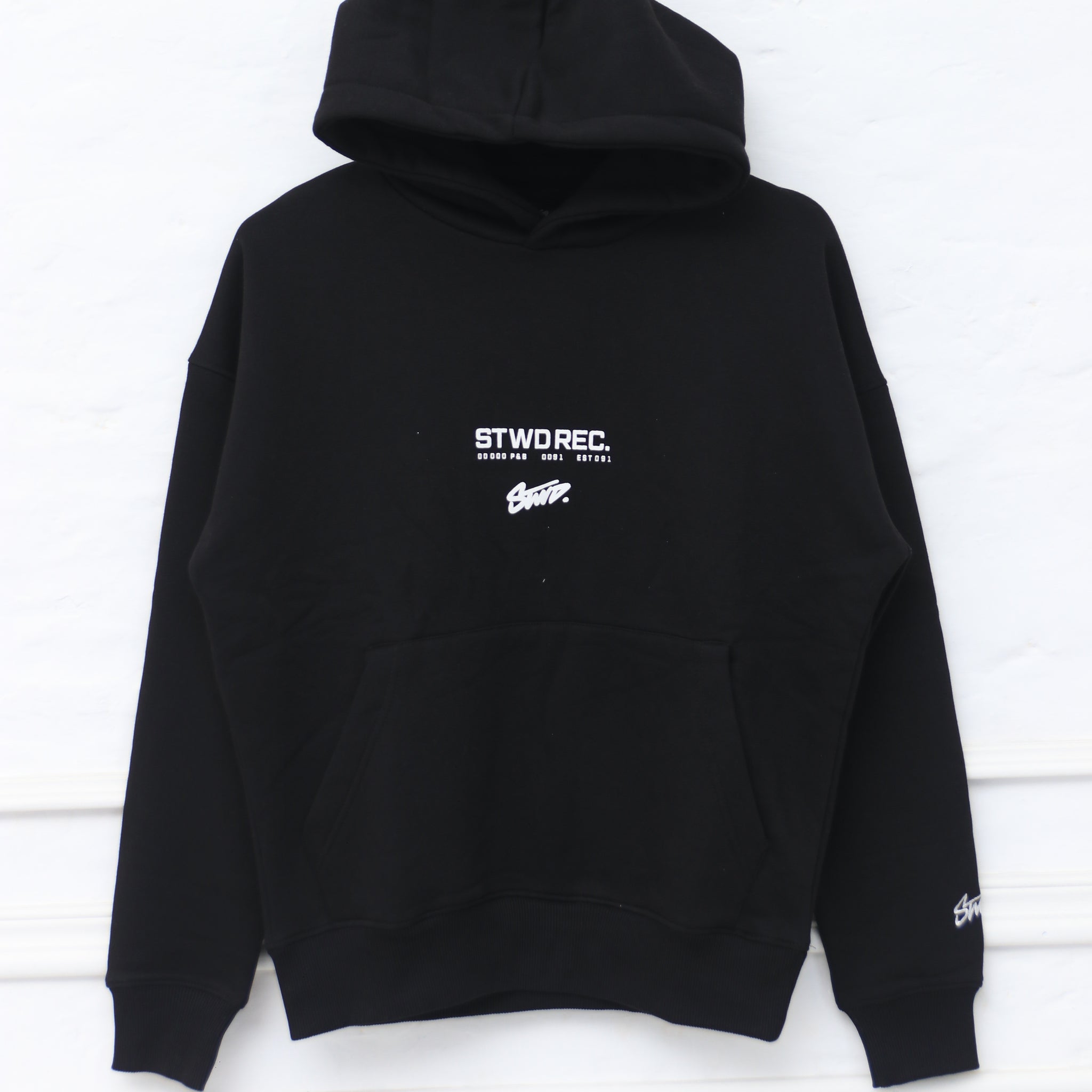 Pull&Bear STWD hoodie in Black