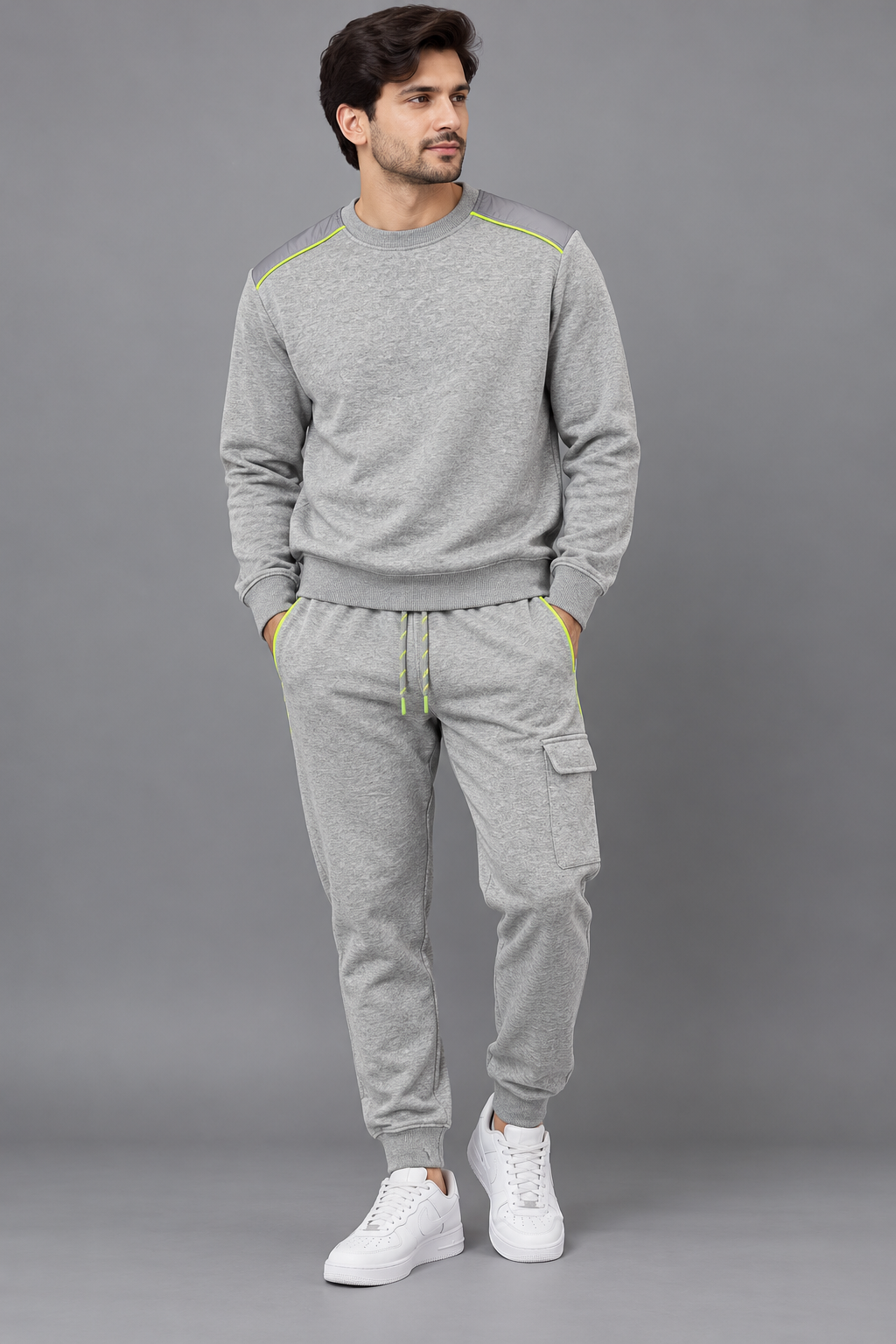 Men’s Contrast Panel Sweatshirt Set