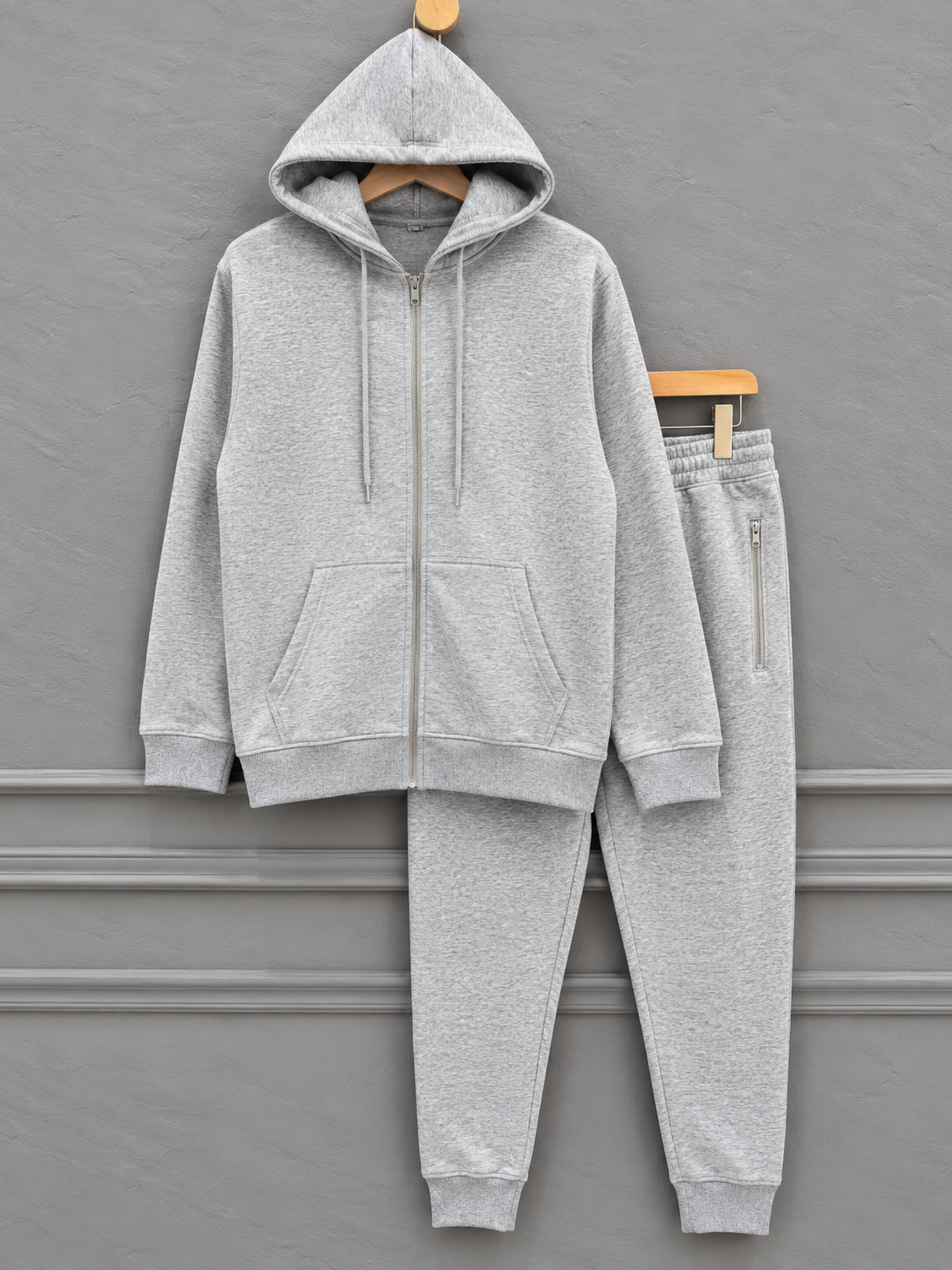 Grey Zip-Up Tracksuit