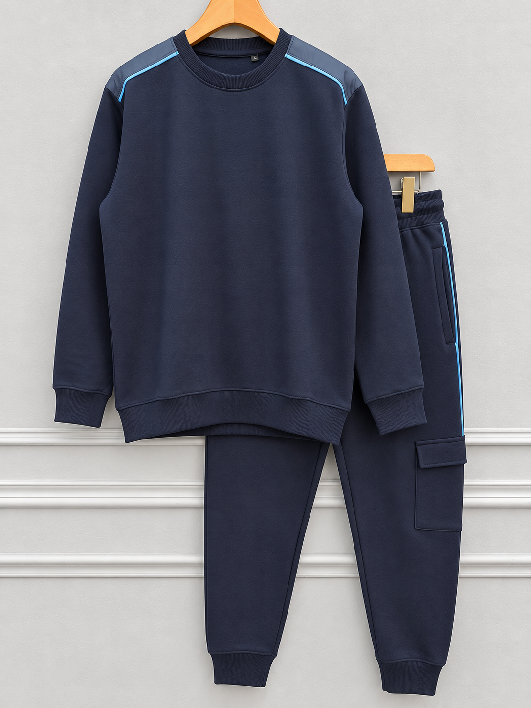 Men’s Contrast Panel Sweatshirt Set