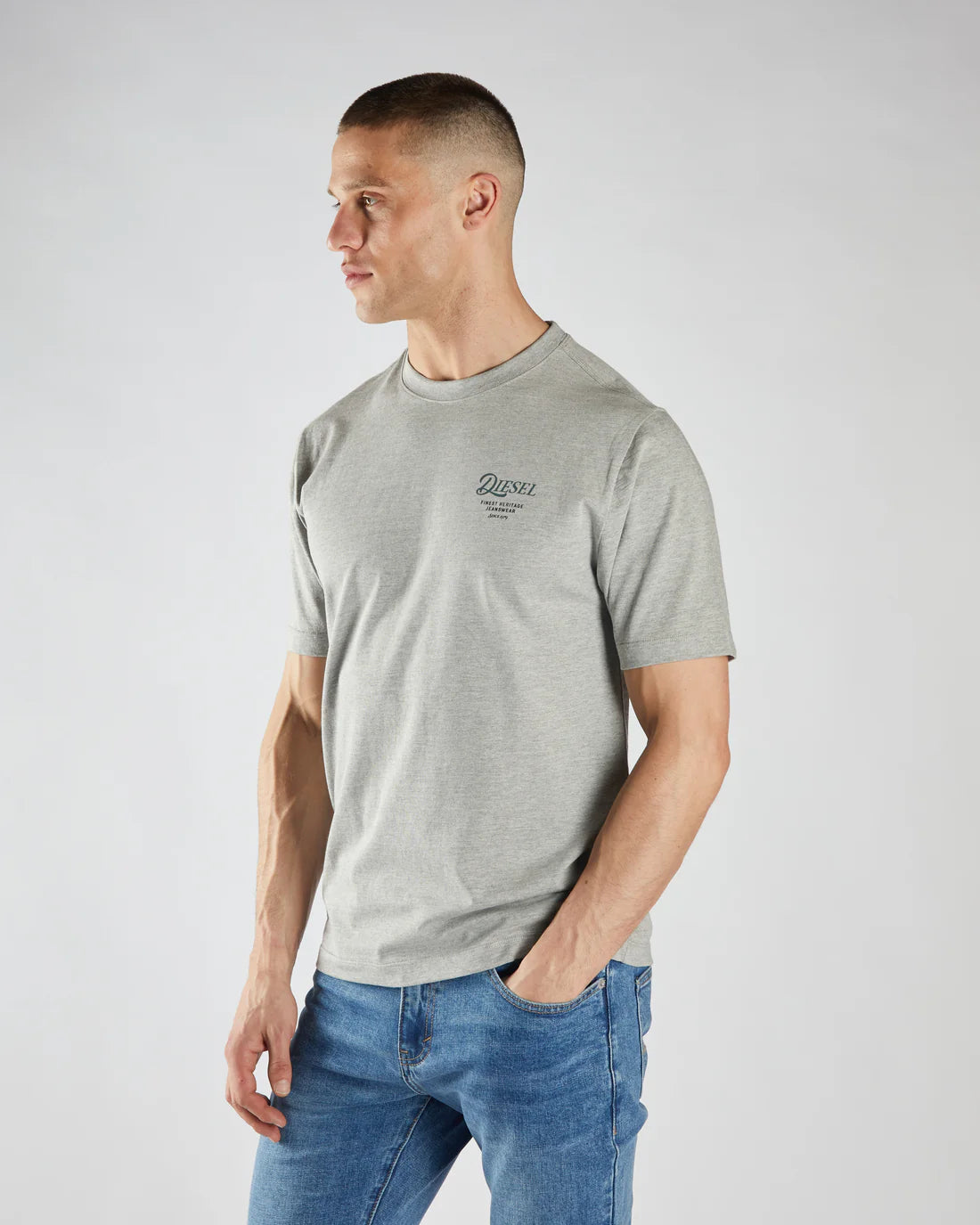 Diesel Parson Tee Alloy Marl 918
