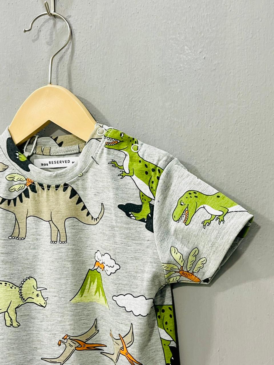 Heather Grey T-Rex Co-ord Set