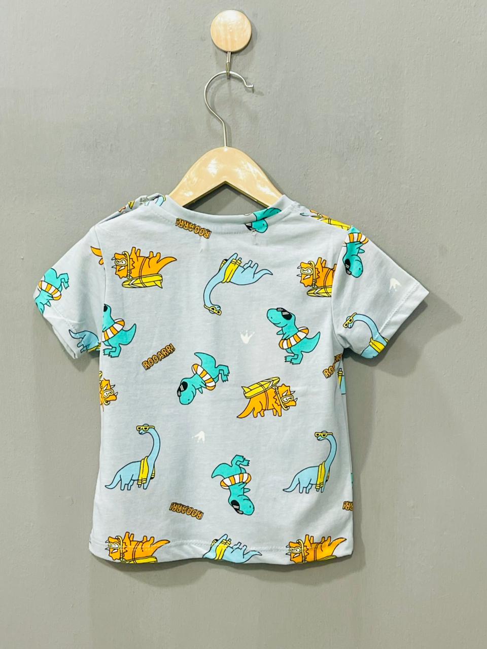Aqua Dino Print Co-ord Set