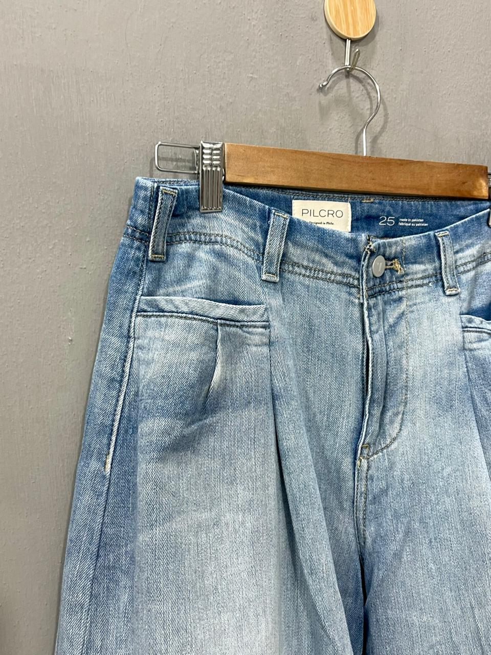 Light Wash Denim Women Pant Plazo