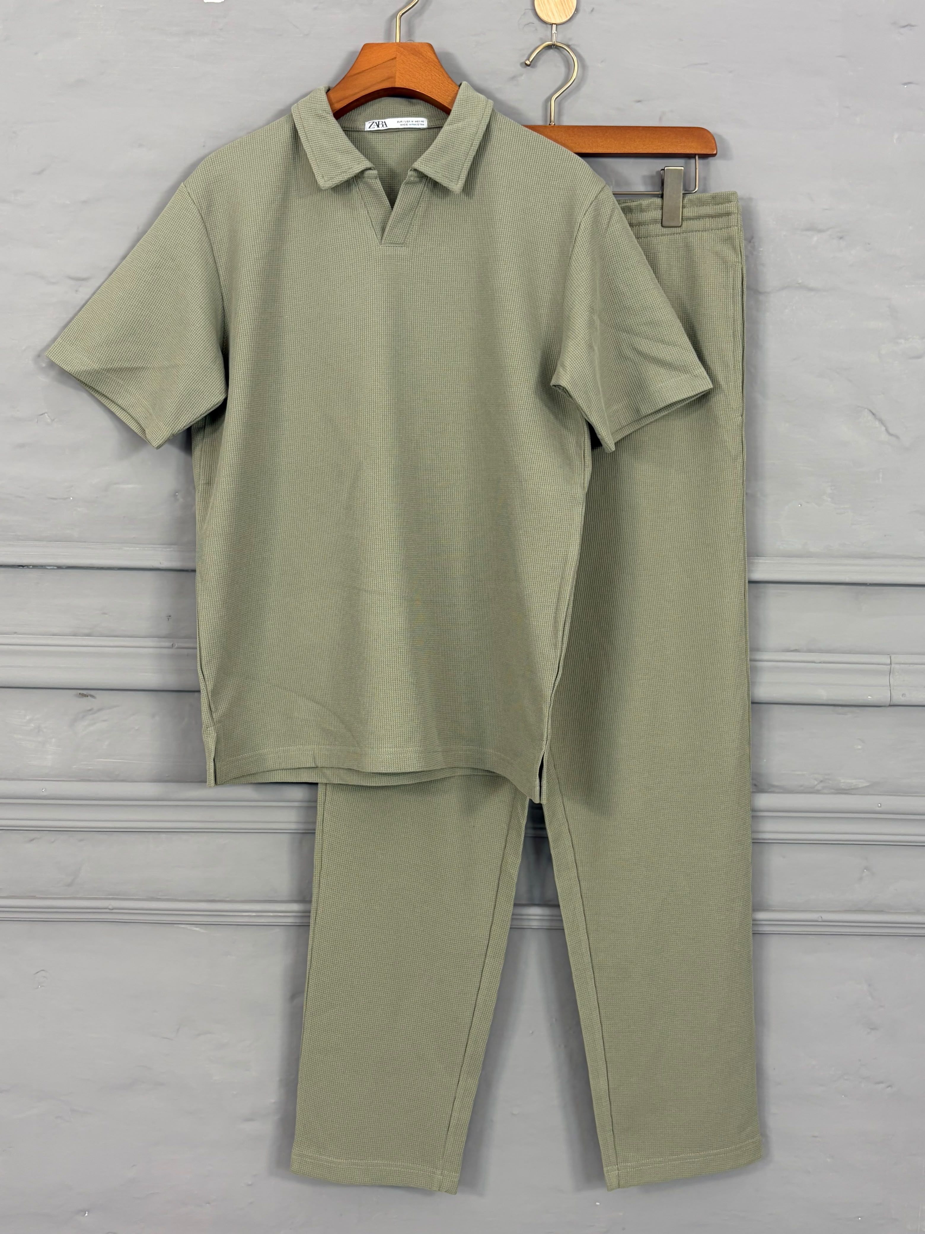 Sage Waffle Twin Set