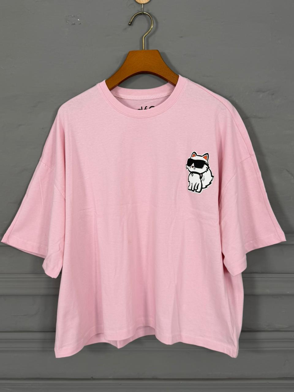 Pink Paws Drop Shoulder