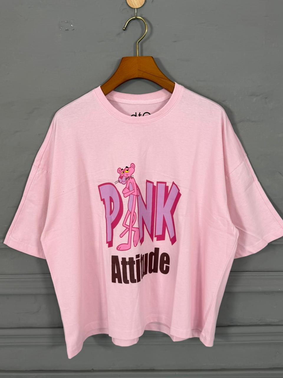 Pink Attitude Drop Shoulder