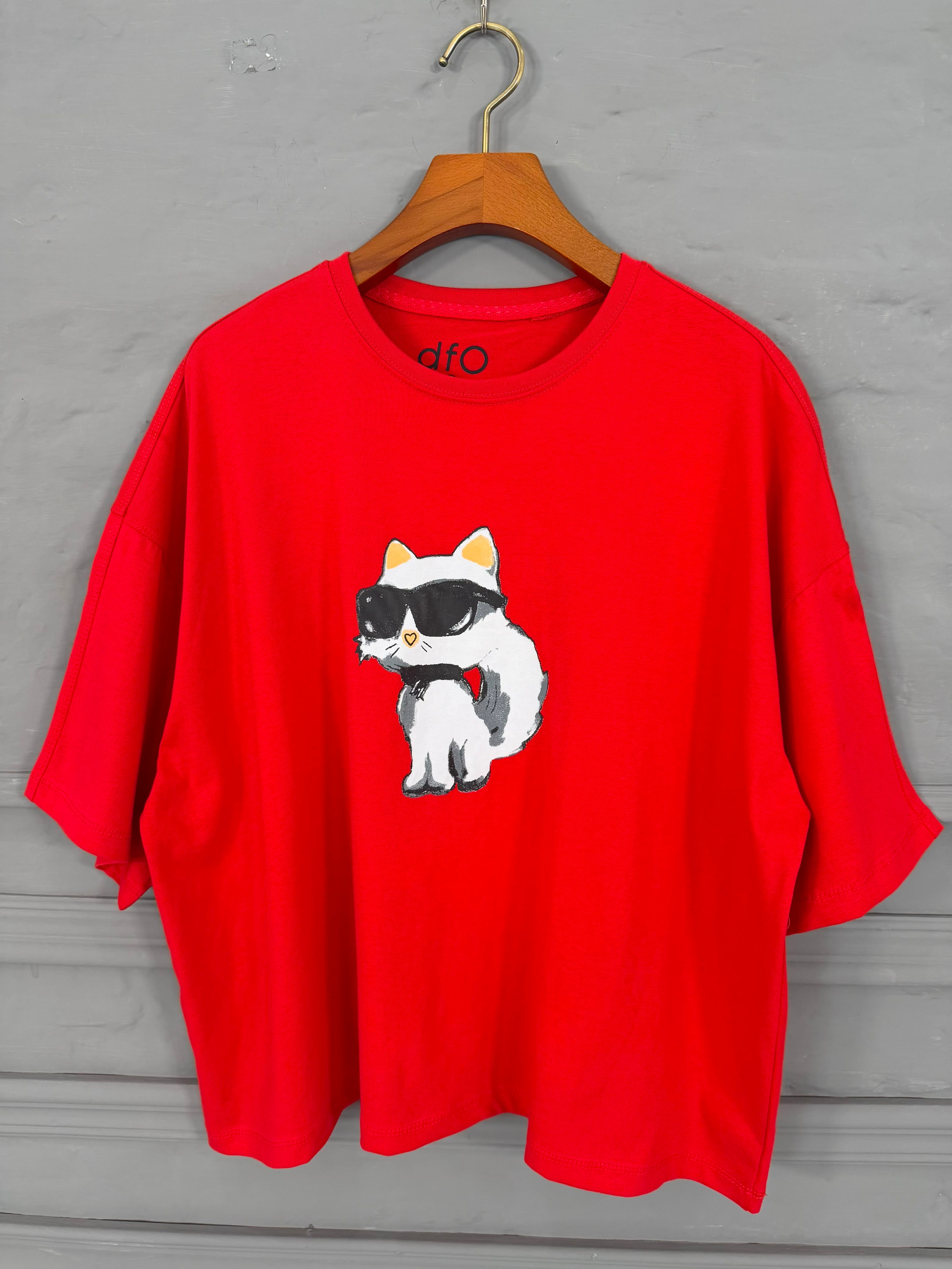 Sassy Cat Drop Shoulder