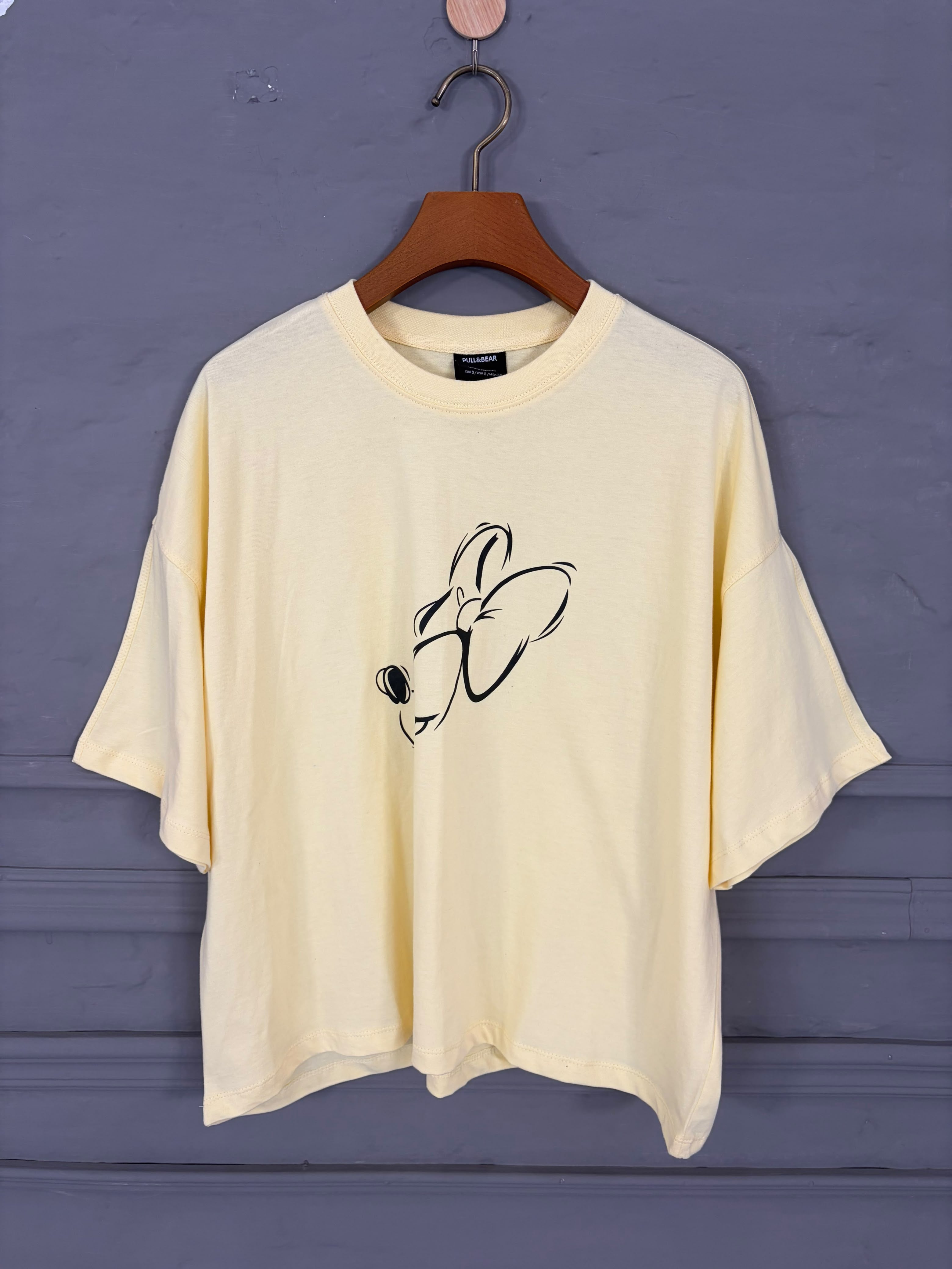 Ivory Sketch Bow Oversized Tee