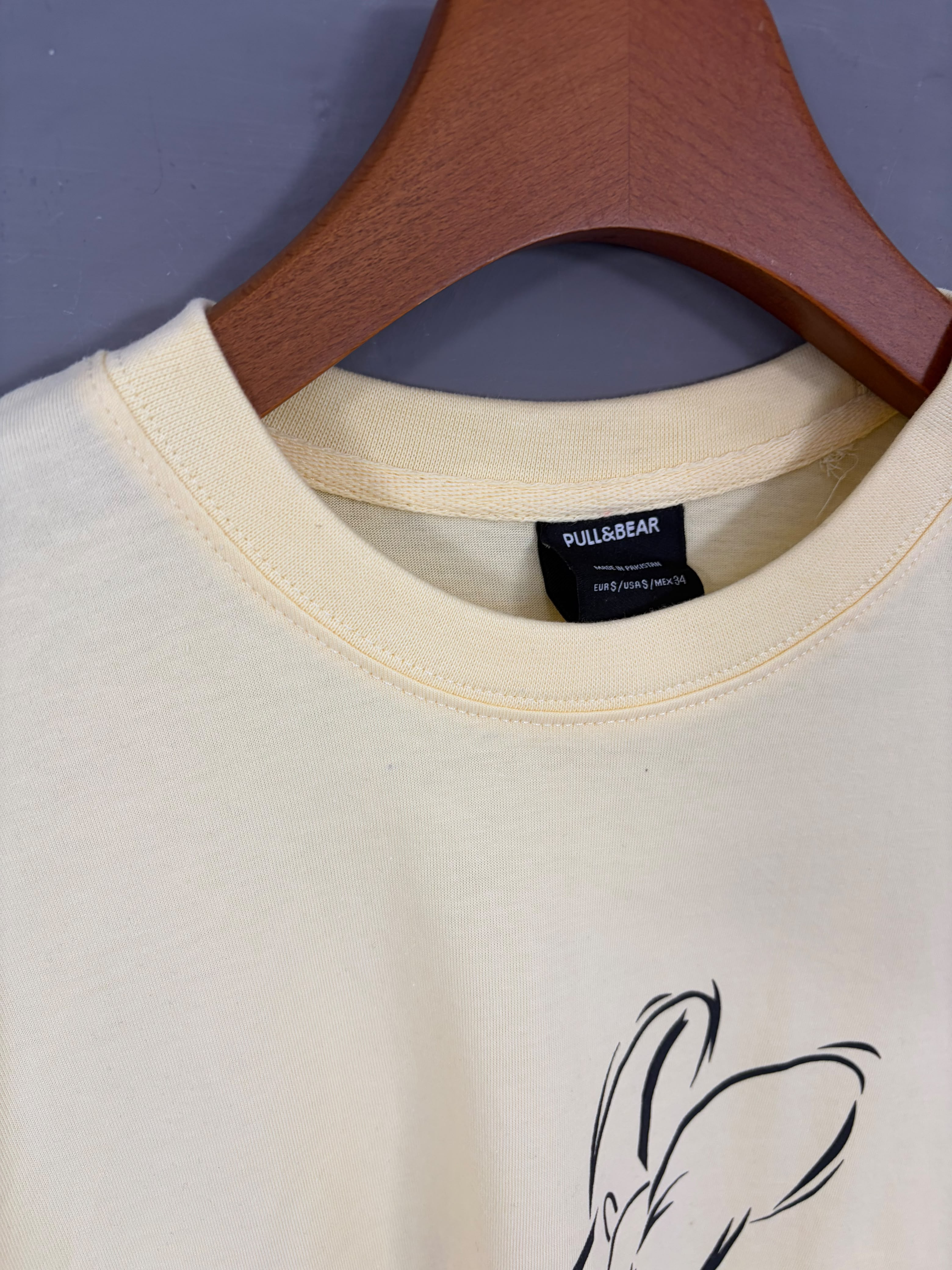 Ivory Sketch Bow Oversized Tee