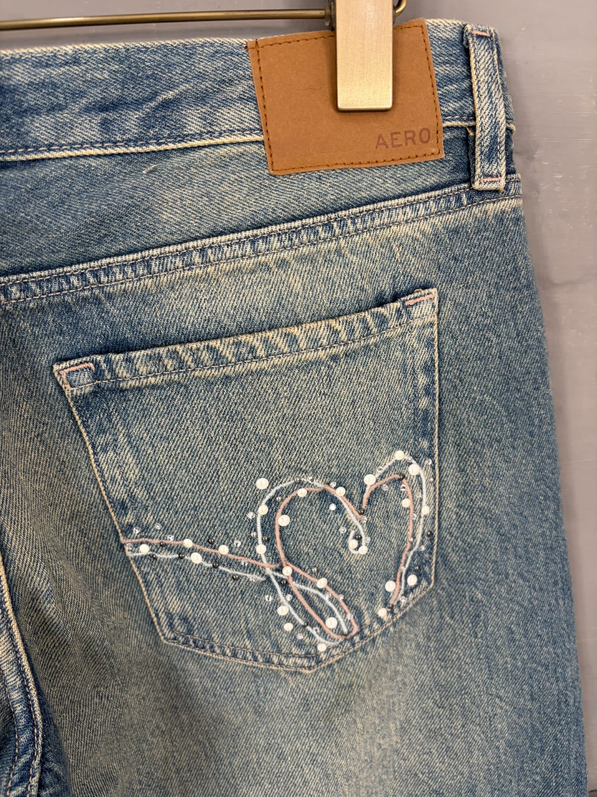 Washed Wide-Leg Denim