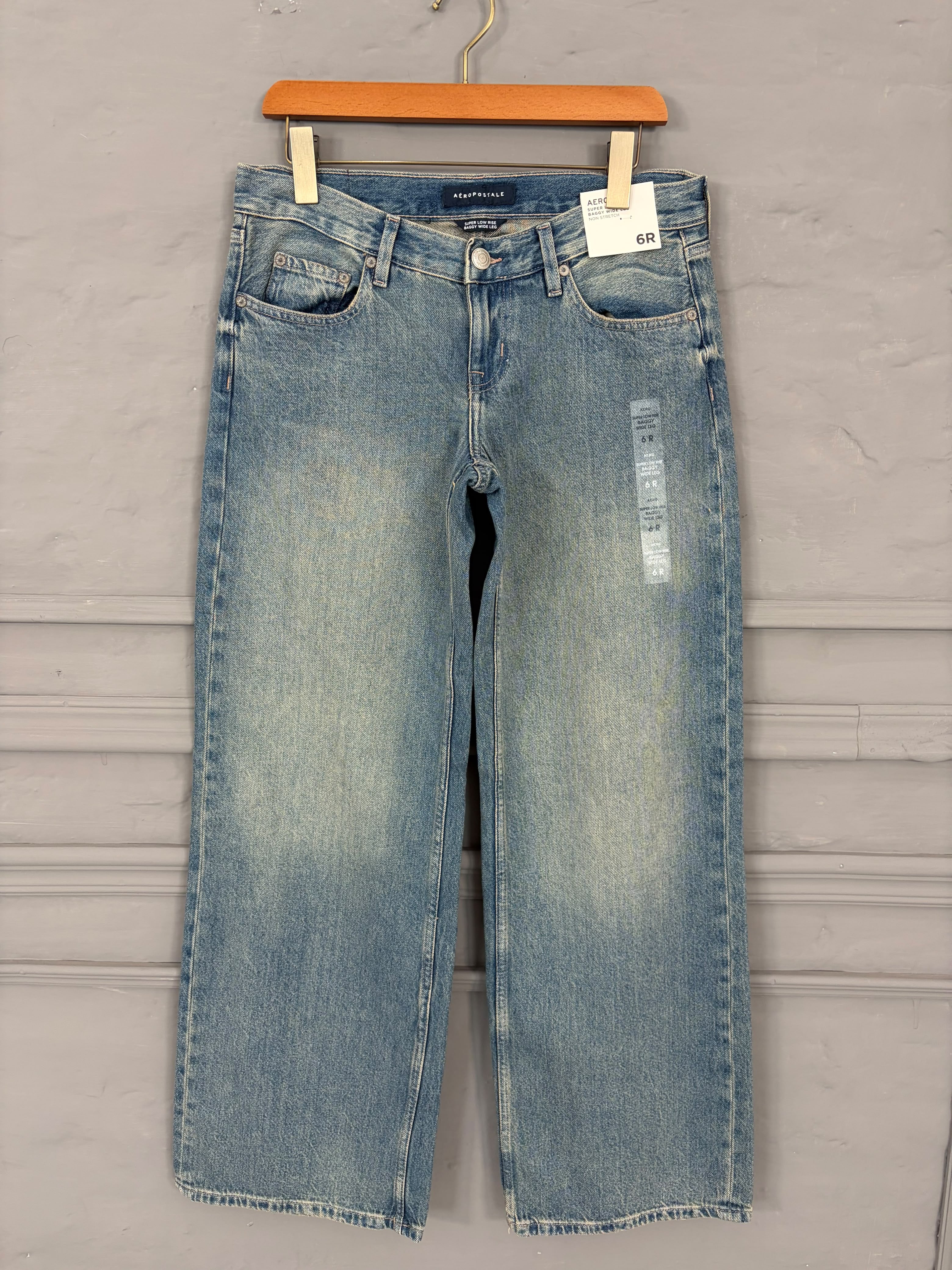 Washed Wide-Leg Denim
