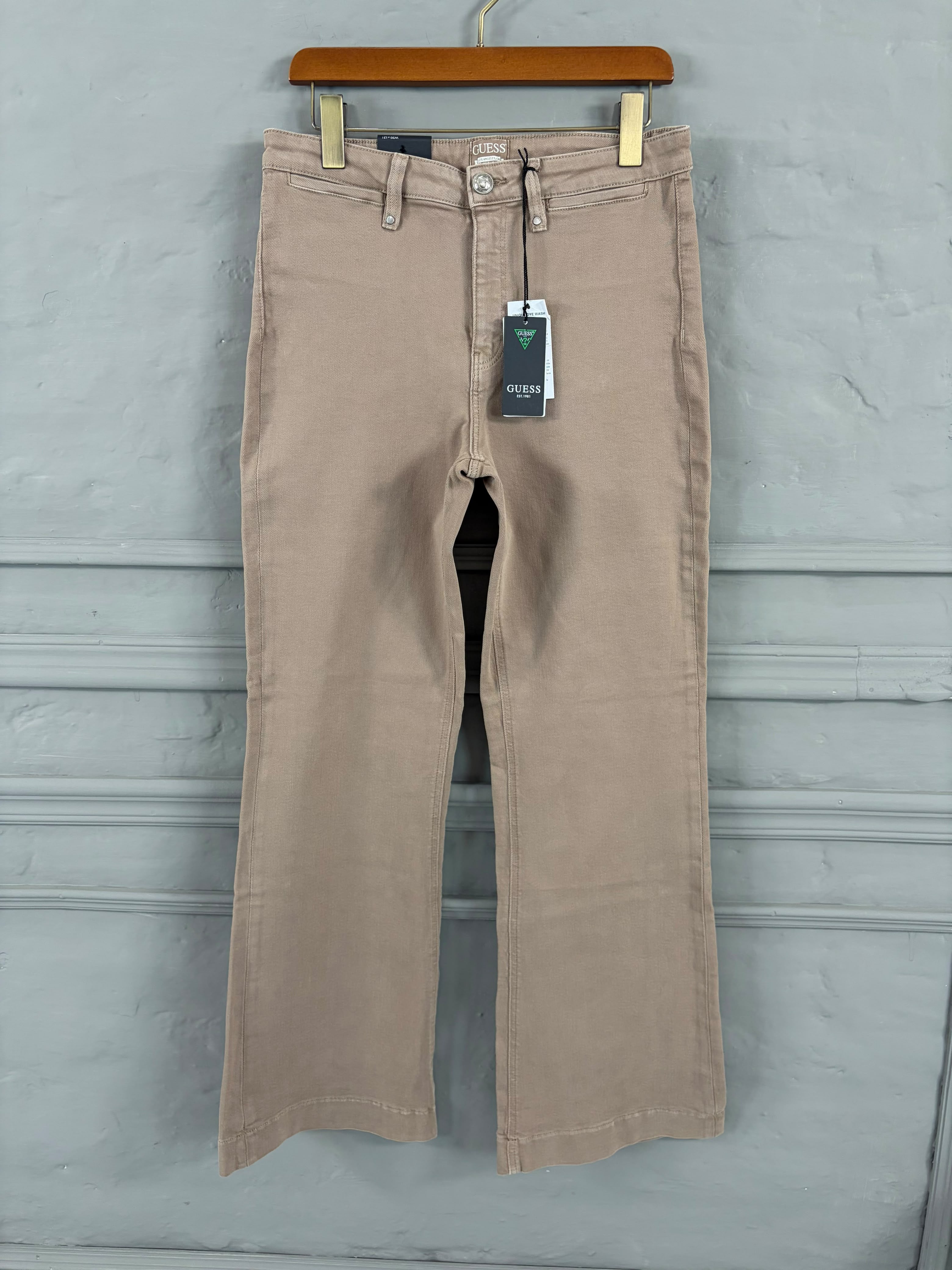Taupe Straight-Fit Jeans