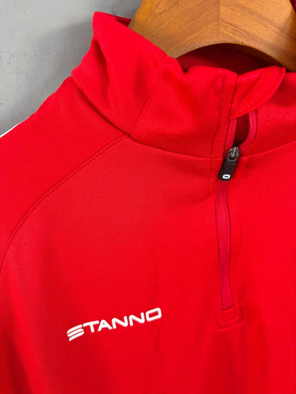 Boys Red Sporty Half-Zip Pullover