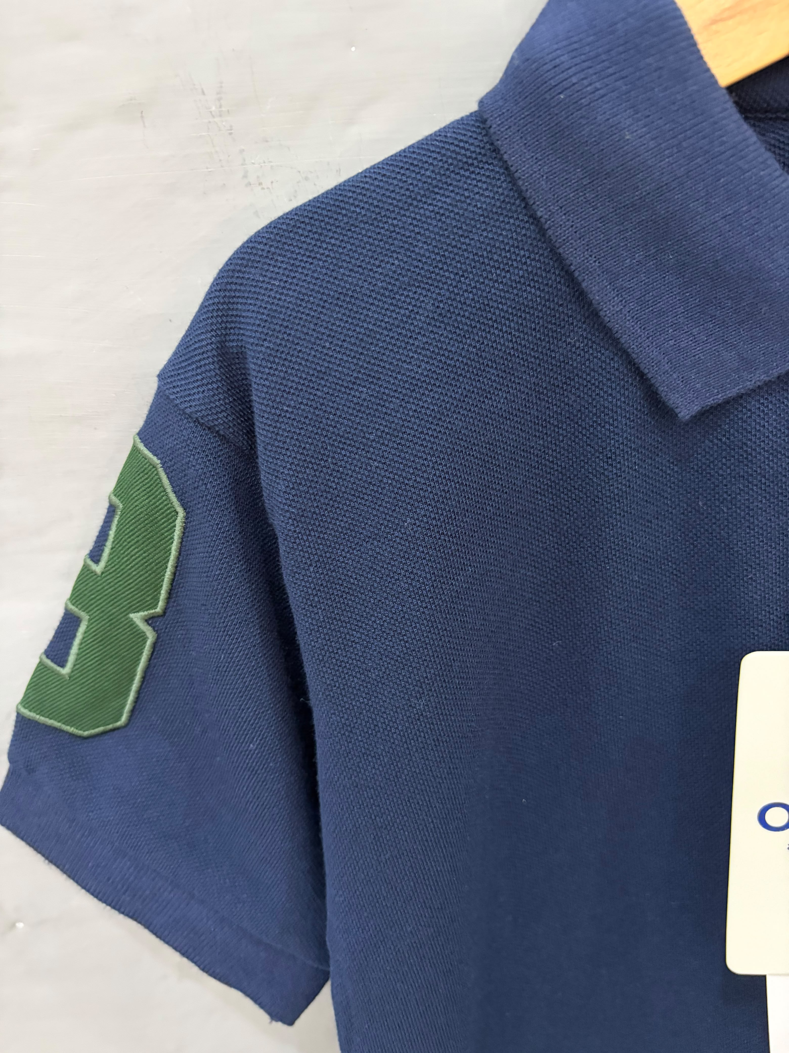 Boys Navy blue Graphic Polo Shirt