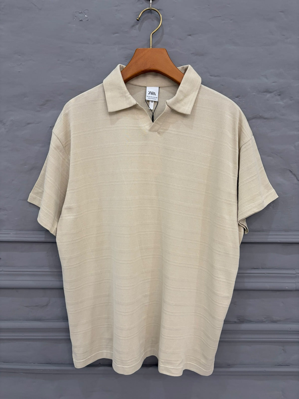 Textured Knit Polo Shirt