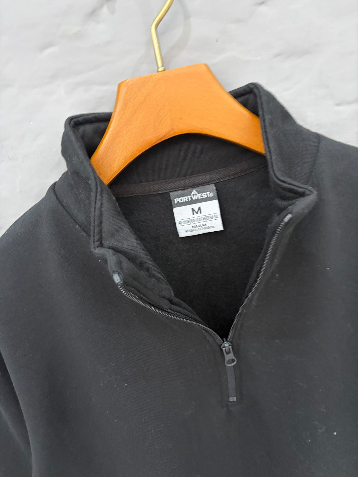 Men's Black Quarter-Zip Sweatshirt