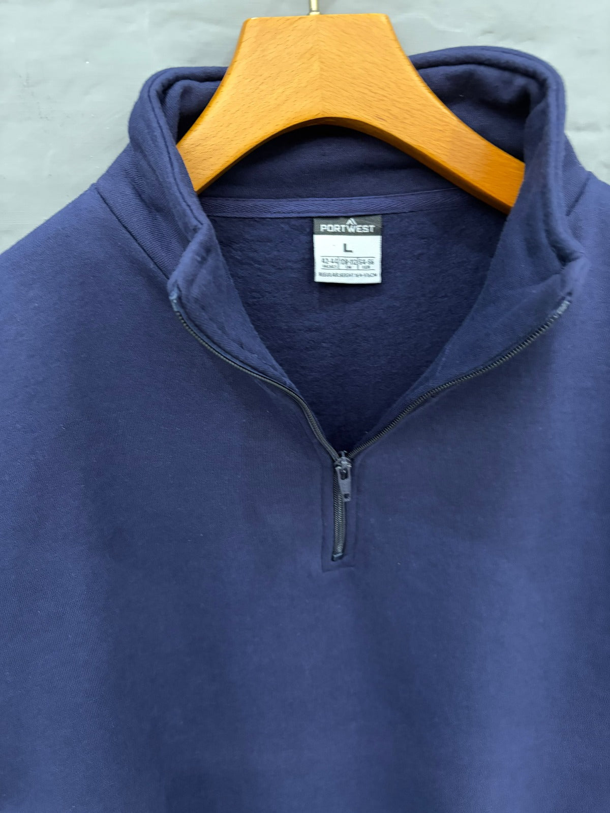Men's Navy Blue Quarter-Zip Sweatshirt