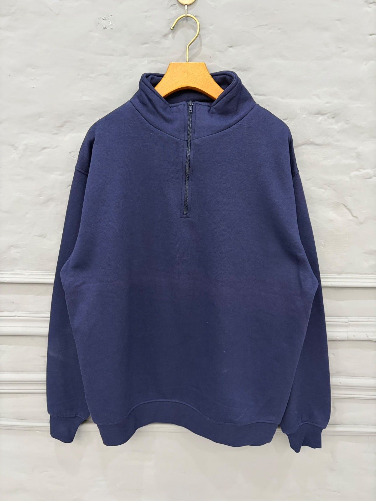 Men's Navy Blue Quarter-Zip Sweatshirt