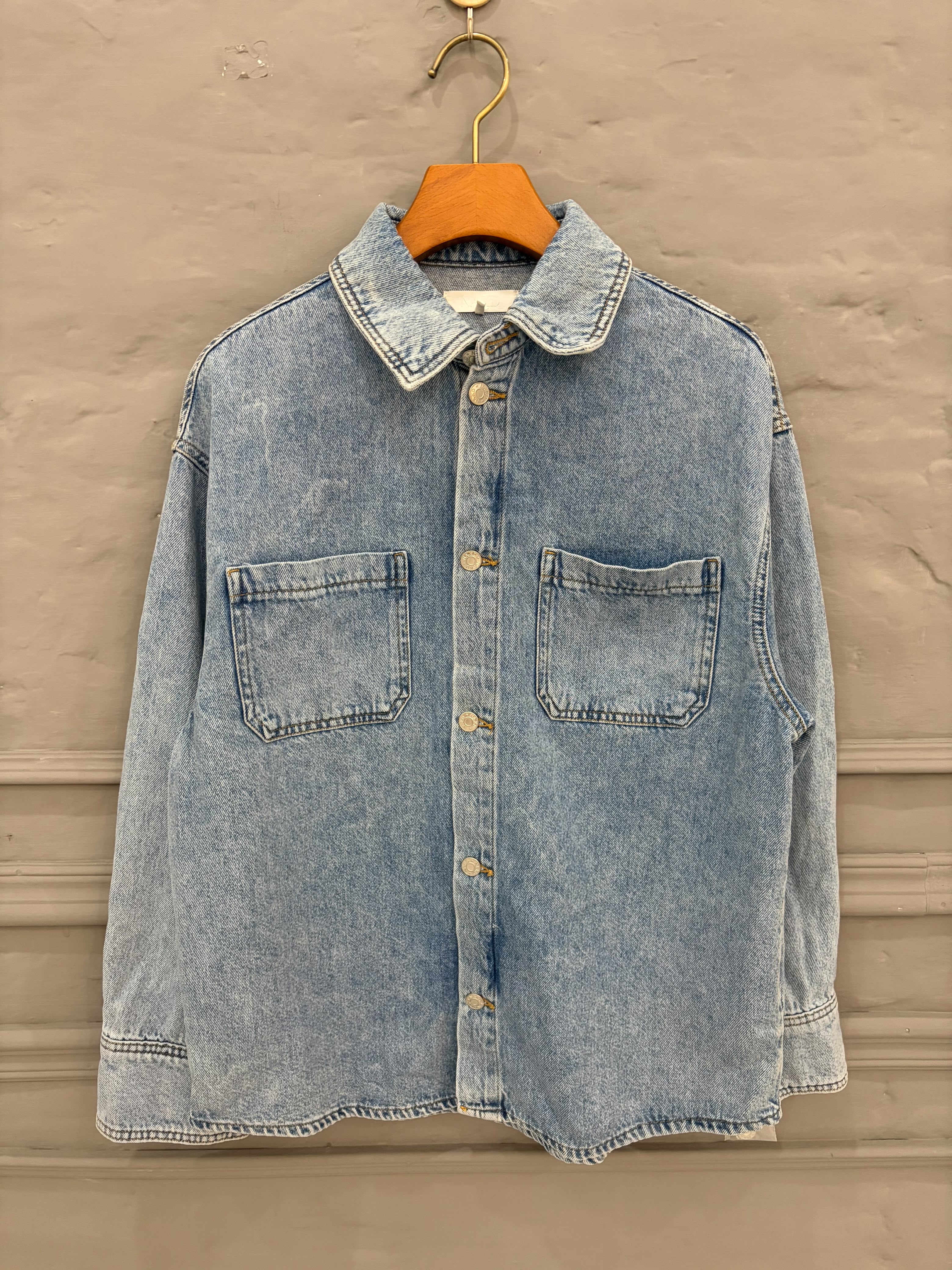 Women's Blue Denim Oversized Jacket